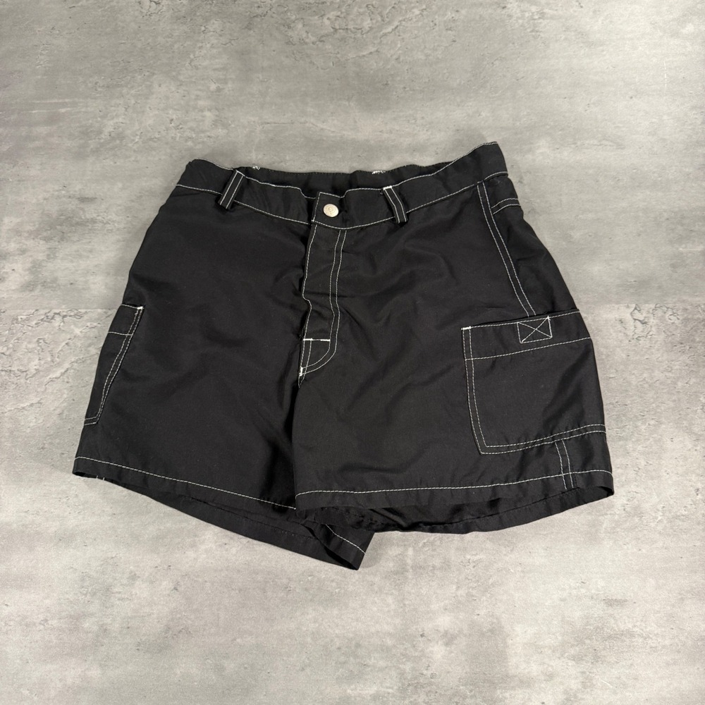 Uzzi Amphibious Gear Shorts Women 27 Black Contrast Stitch Utility‎ Cargo Y2K